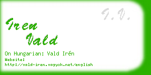 iren vald business card